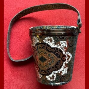 VINTAGE ITALIAN LEATHER EVENING WRISTLET PURSE